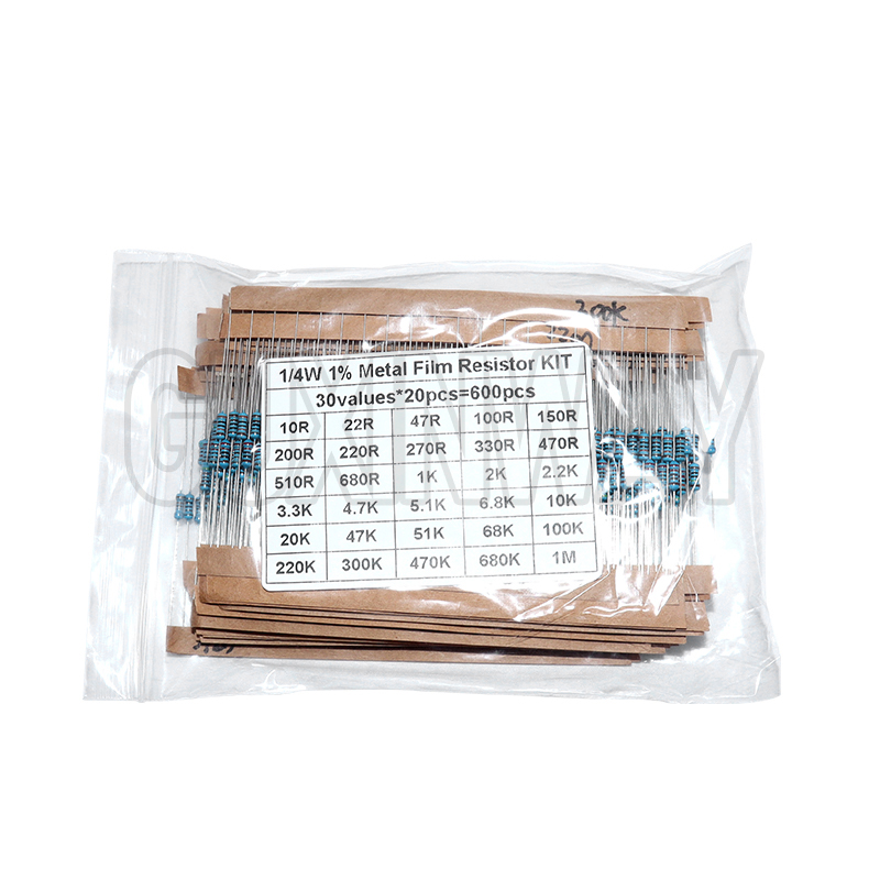 30values Pack Assorted Kit 1/4 - огляд і ціна Resistor Kit 1 4W