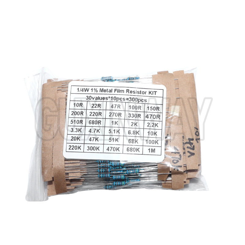 30values Pack Assorted Kit 1/4 - огляд і ціна Resistor Kit 1 4W