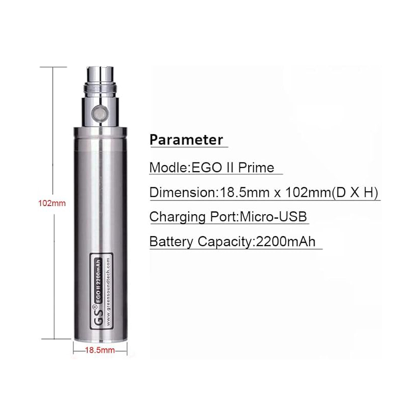 GS eGo II Prime Passthrough 22 - огляд і ціна Diy Vape Electronics