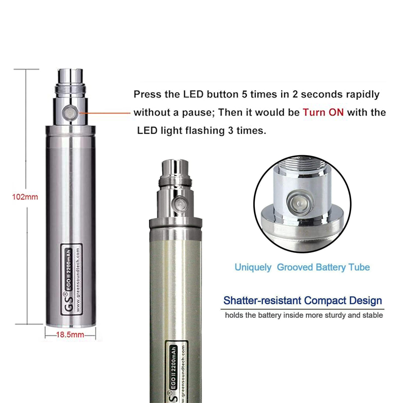 GS eGo II Prime Passthrough 22 - огляд і ціна Diy Vape Electronics