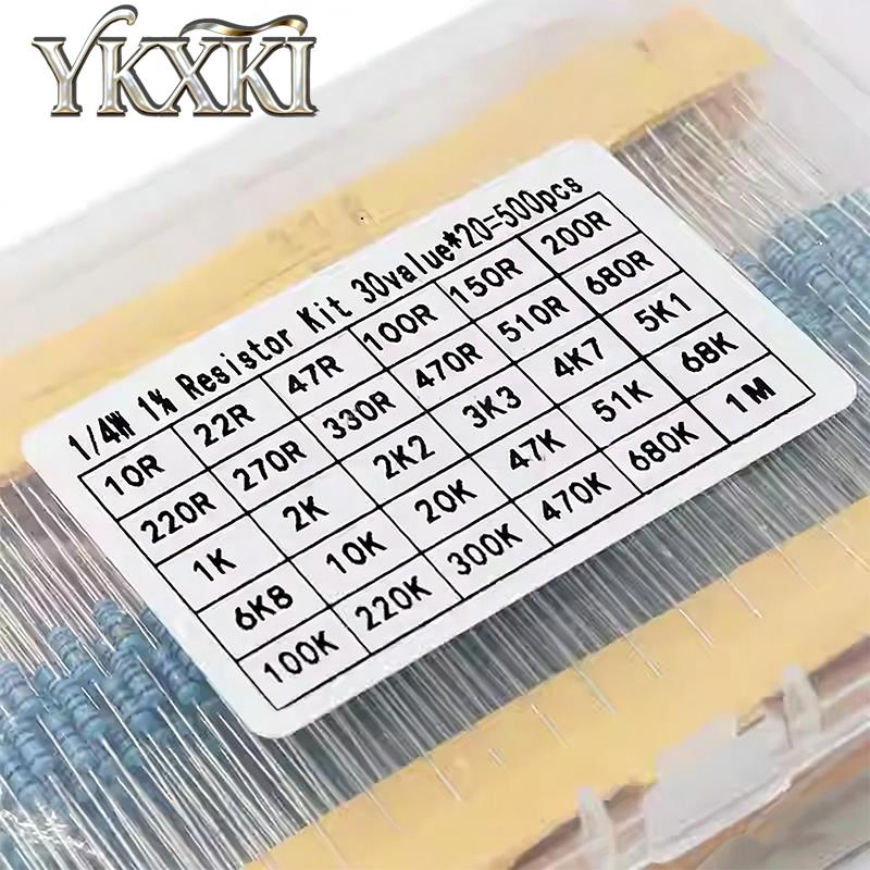 300pcs 600pcs 820pcs 1/4W 1% M - огляд і ціна Resistor Kit 1 4W