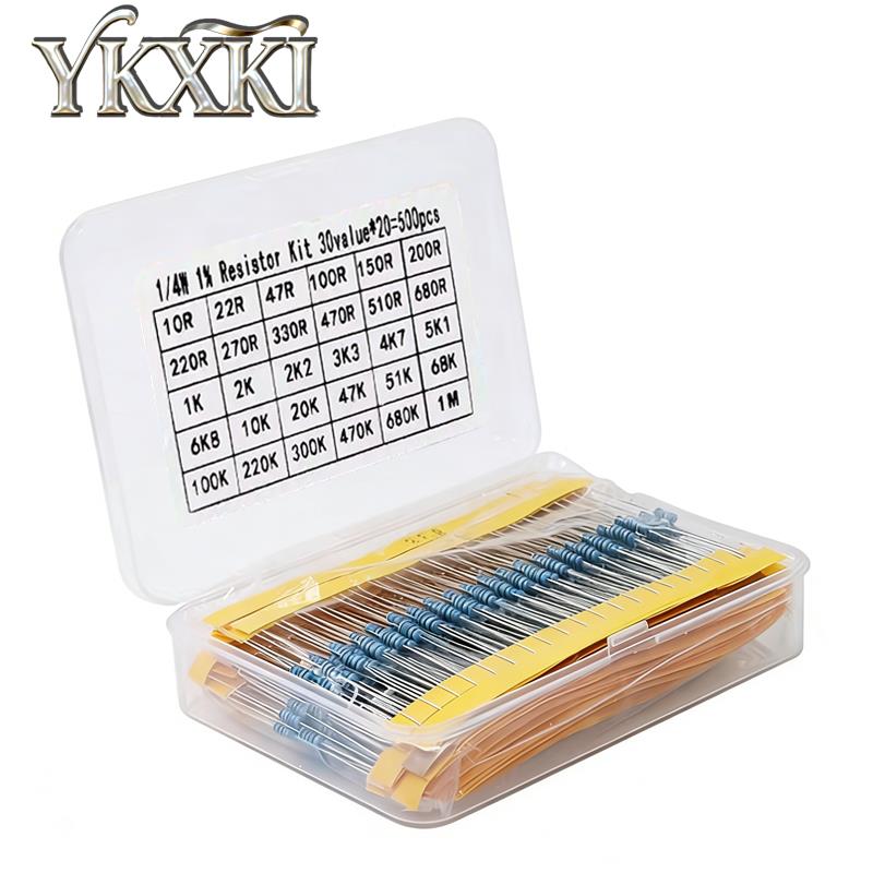 300pcs 600pcs 820pcs 1/4W 1% M - огляд і ціна Resistor Kit 1 4W