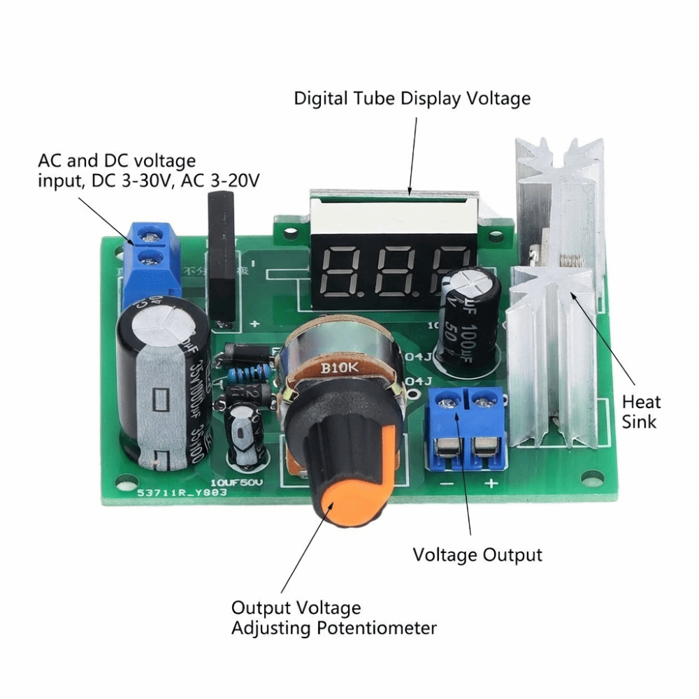 LM317 Voltage Regulator Module - огляд і ціна Lm317 Voltage Regulator