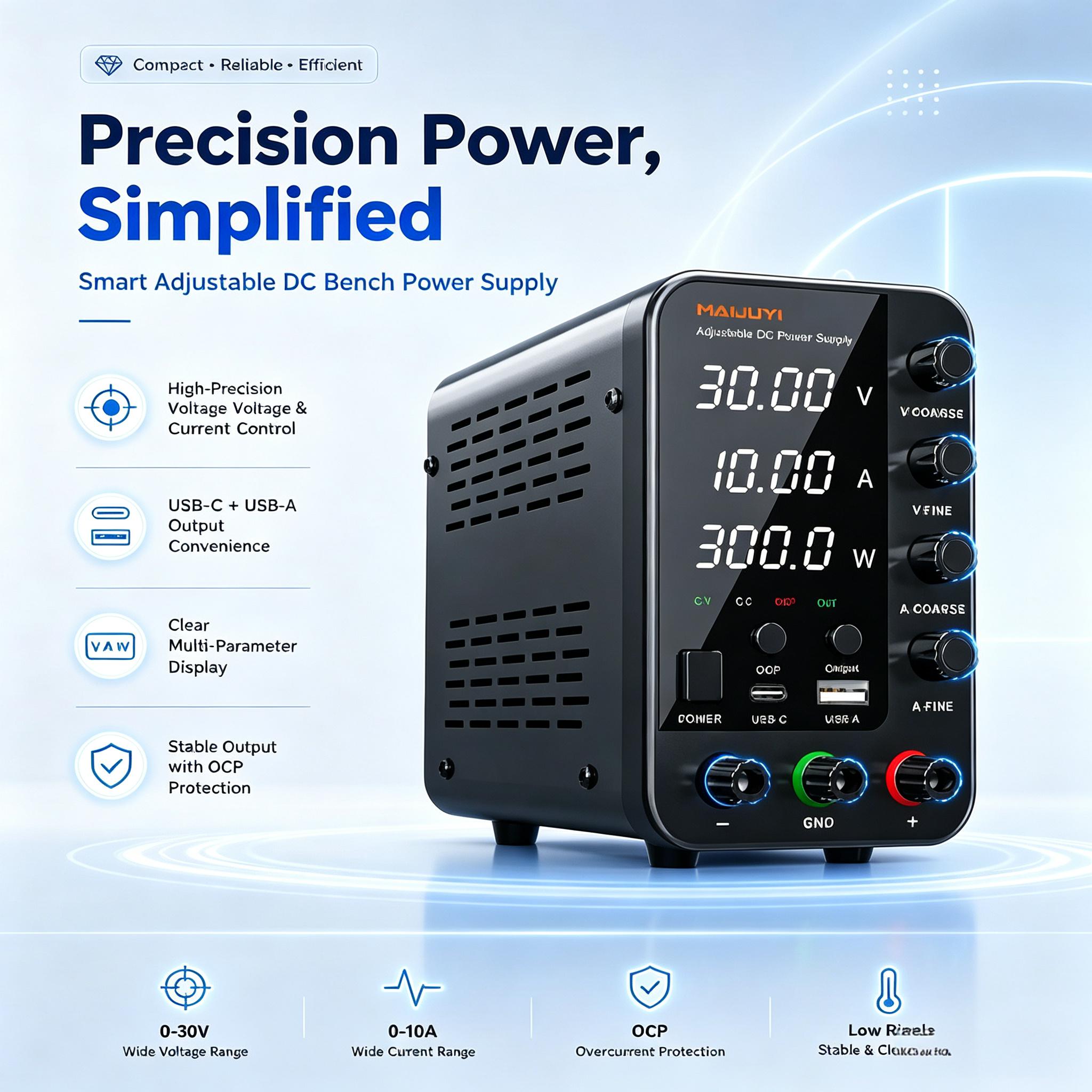 DC Power Supply Multi-spec 30V - огляд і ціна Dc Power Supply Variable