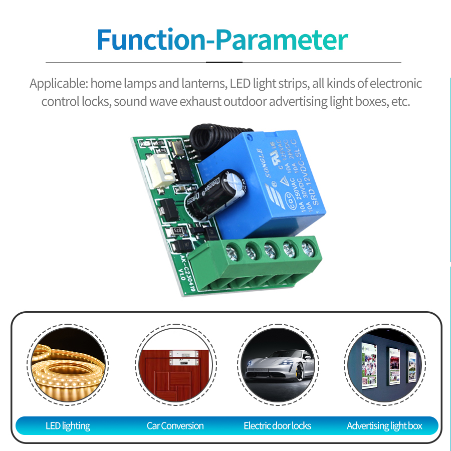 433MHz DIY Wireless Switch DC1 - огляд і ціна Rf 433Mhz Module