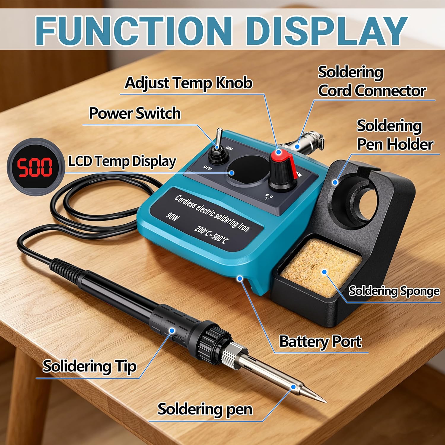 90W LED Digital Cordless Solde - огляд і ціна Diy Electronics News
