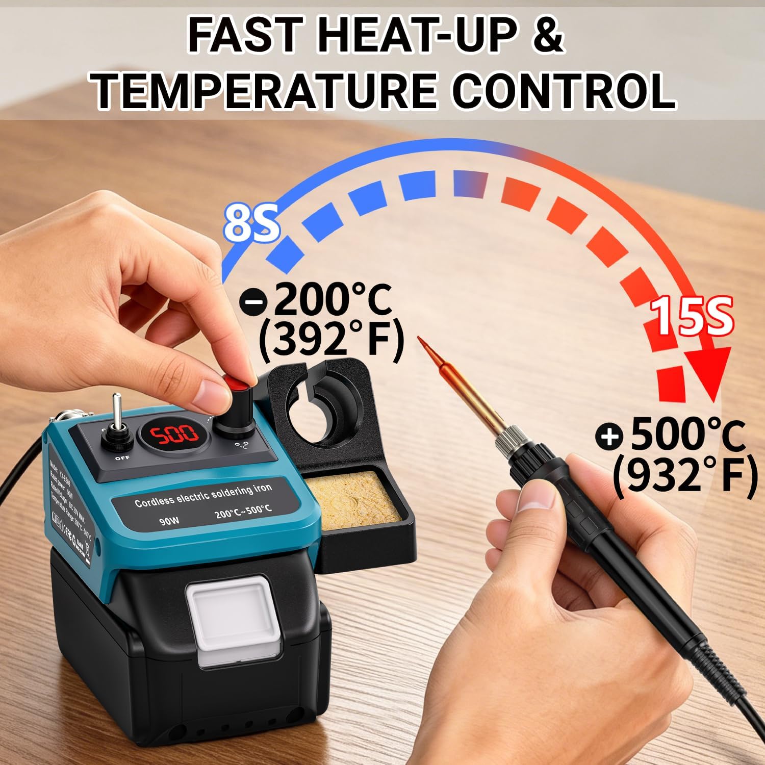 90W LED Digital Cordless Solde - огляд і ціна Diy Electronics News