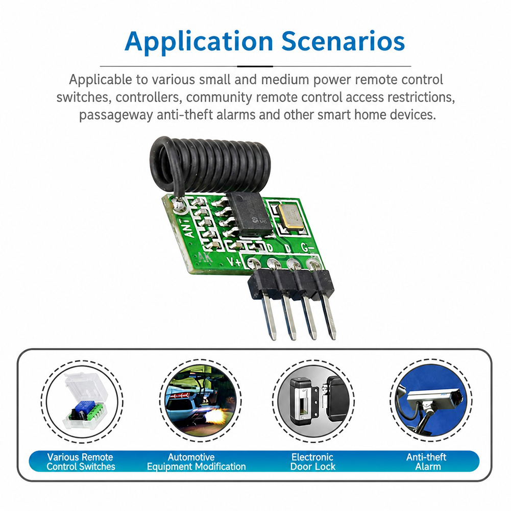 315MHz/433MHz Superheterodyne  - огляд і ціна Rf 433Mhz Module