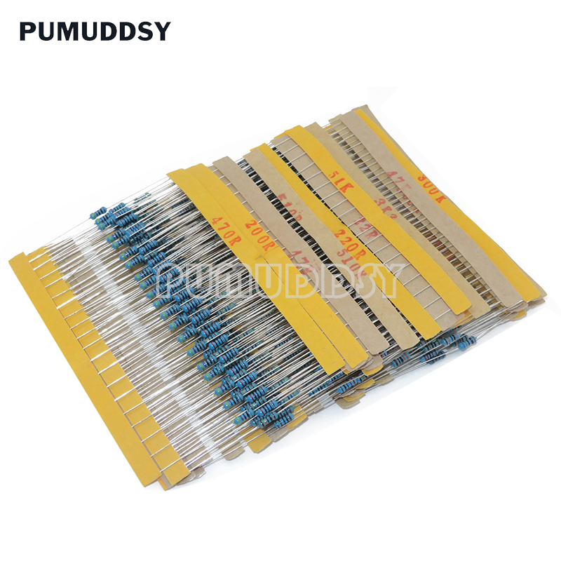 600pcs/set 30 Kinds 1/4W Resis - огляд і ціна Resistor Kit 1 4W