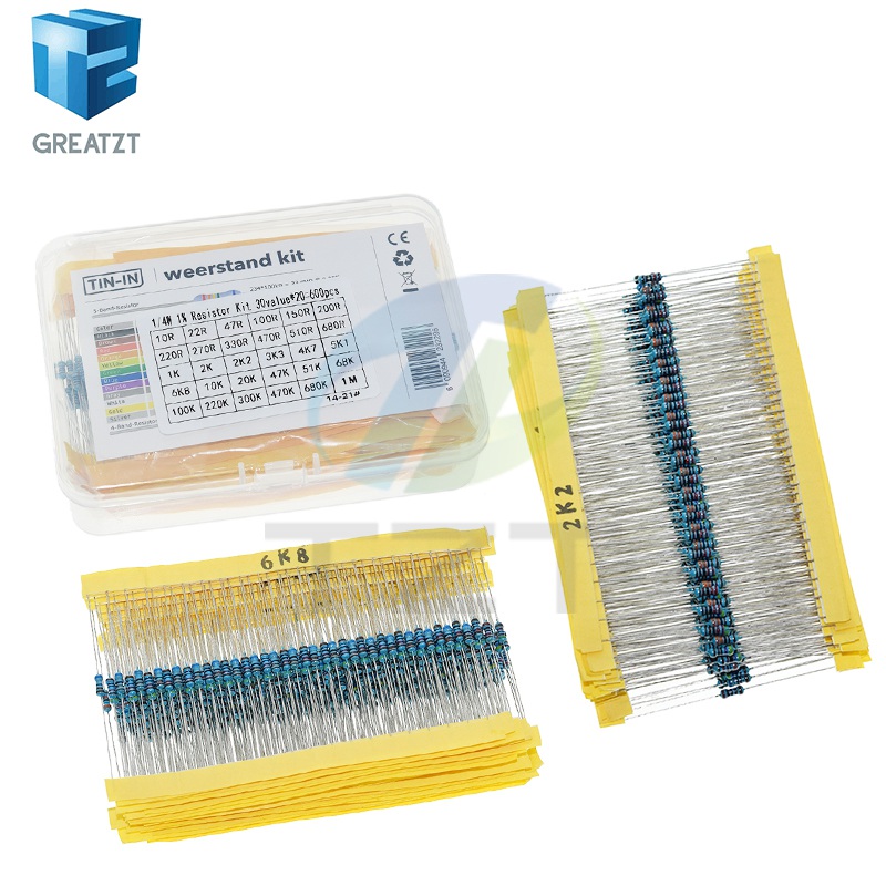 GREATZT 600pcs/set 30 Kinds 1/ - огляд і ціна Resistor Kit 1 4W