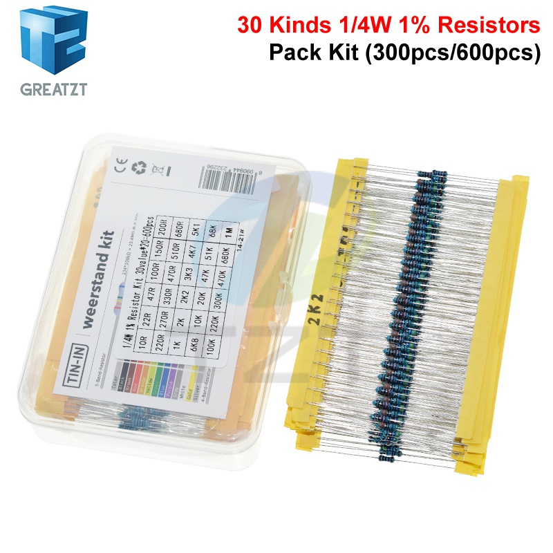GREATZT 600pcs/set 30 Kinds 1/ - огляд і ціна Resistor Kit 1 4W