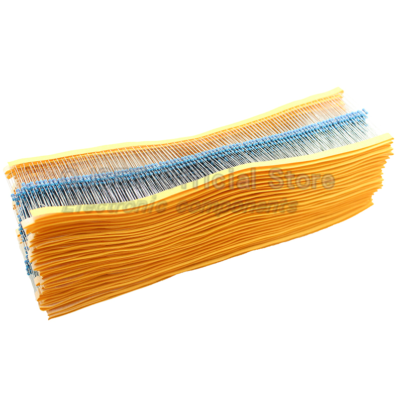 100pcs 1/4W Metal Film Resisto - огляд і ціна Resistor Kit 1 4W